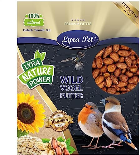 Lyra Pet® | 10 kg Erdnusskerne mit Haut | Wildvogelfutter Ganzjährig | Ballasttoffreiches Vogelfutter | Erdnüsse für Wildvögel | Energie durch Hohen Fettanteil | Ideal für Tauben & Größere Vögel