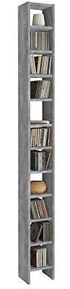 FMD Möbel Hallo 2 Regal, Holz, Beton, 19.5 x 16.5 x 185 cm