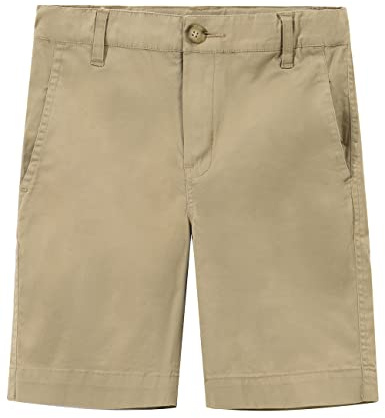 Spring&Gege Jungen Chino Shorts Baumwolle Kurze Hose Sommer Shorts für Kinder, Khaki, L(9-10 Jahre/140-146)