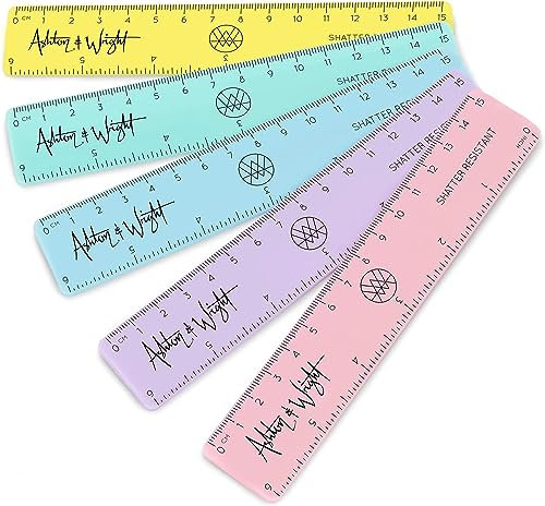 Ashton and Wright, Lineale – Bruchfest, Pastellfarben - 15cm/6 (Pack of 5, Pastel)