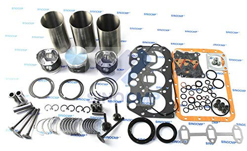 3TN84TL 3TN84TL-RTBY Kit de reconstruction de moteur - SINOCMP Pièces d'excavatrice pour Yanmar mini pelle Takeuchi TB 035 Pièces, garantie de 3 mois