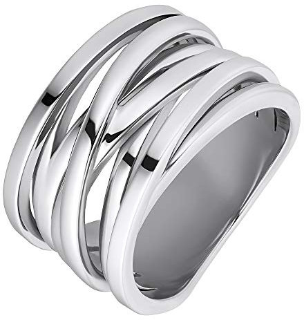 Heideman Ring Damen Serpi poliert aus Edelstahl silberfarbend poliert Damenring für Frauen Damenring für Frauen ohne Stein