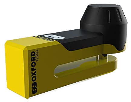 Oxford LK486 Titan - Blocco a disco per moto, 10 mm, colore: Giallo