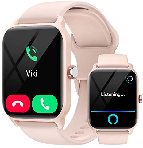 Smartwatch Donna, 1.8 Orologio Smartwatch Chiamate e Risposta, Alexa Integrato Fitness Tracker con Contapassi Cardiofrequenzimetro SpO2 Sonno,110 Modalità Sport, Impermeabile IP68 per Android iOS