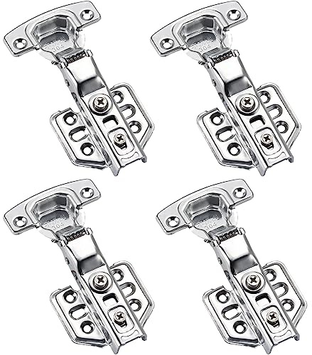 Juego de 4 Bisagras de Cazoleta de 35mm con Amortiguador Soft Close Bisagras de Acero Inoxidable para Puertas Cocina