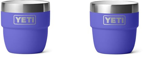 YETI Rambler Tazzina da Espresso, Tazza in Acciaio Inossidabile Impilabile con Isolamento Sottovuoto, Viola Oltremare, Confezione da 2 da 4 oz (118 ml)