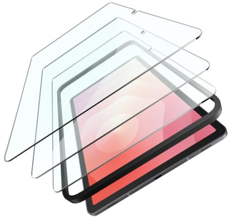 Guretok 3 Stück für Samsung Galaxy Tab S11/S10 Lite/S10 (S9) FE Schutzfolie | Panzer Schutz Glas für Galaxy Tab S9/S8/S7, 10.9/11 Zoll Displayschutzfolie mit Montagerahmen, 9H Panzerglas, Anti-Kratze