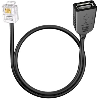 Rj11 6p4c Male To Usb Female Telephone Line Adapter 4-Pin , Telephone Communication, Fax Machine, Modulation And Demodulation Adapter (RJ11 male to USB female30cm)