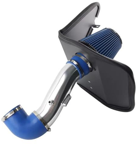 FRTRGVUVXP Lufteinlass Im Auto Für Camaro 3.6L V6 2012 2013 2014 2015 Motorteile Rot Blau Kaltluftansaugsystem Rohrfiltersatz Hitzeschild(Blue)
