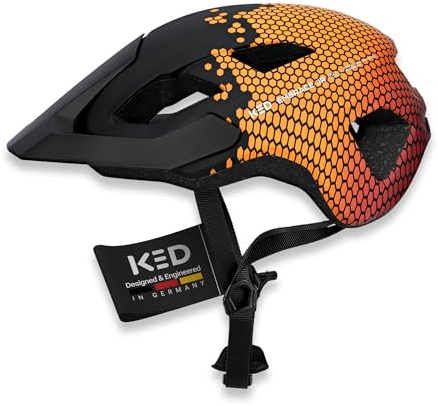KED Embrace JR | Kids Bike Helmet with Integrated Visor & Optional LED Light | Kids Helmet for Cycling for Boys & Girls | Lightweight with In-Molds Technology | Designed in Germany
