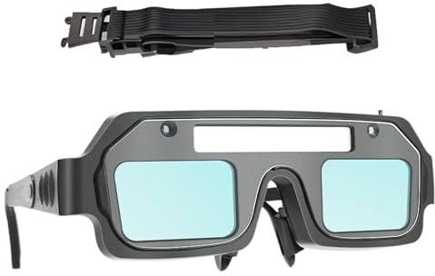 shjxi Lunettes d'obscurcissement automatique, lunettes de soudage à changement automatique, 3 modes d'éclairage, protection des yeux, lunettes à gradation pour travaux de soudure, utilisation de