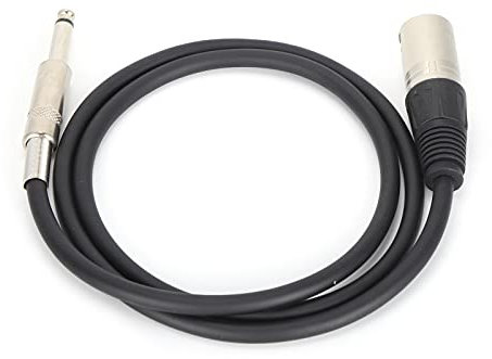 POENVFPO Cavo di Microfono XLR su TRS-jack, Cavo della di Connessione Oro, Microfono a Connessione Pesante con 360 Gradi (XLR femmina 1 m / 3,3 piedi)