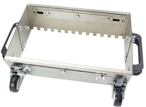 Peine de mortero de paleta con muescas con ruedas, herramienta de nivelación de azulejos para pavimento y nivelación de arena, aplicador de lechada cuadrado ajustable