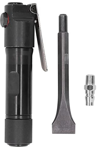 Kit scalpello pneumatico tipo dritto, testa autobloccante in lega di alluminio, scalpello pneumatico da 1/4 pollice con impugnatura ergonomica, di impatto elevata per (Stile giapponese)