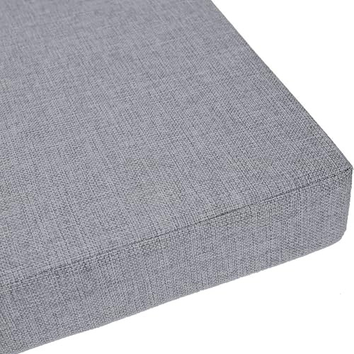LIWEIREN Cojines a Medida 58 x 60 cm Suave, Lavable Cojines para Columpios Disponible en Tamaños Personalizados para Interiores y Exteriores Silla de Banco Jardín Comedor Cocina, Gris Claro