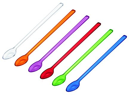 Fratelli Guzzini Happy Hour Set 6 Cucchiaini Cocktail, San, Multicolore, 20x0.02x0.02 cm