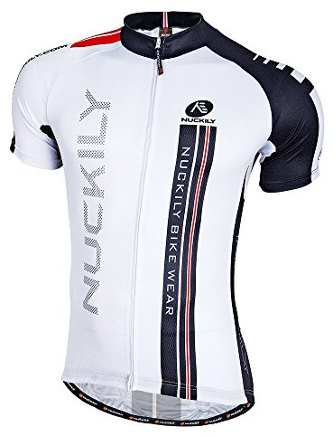 NUCKILY Herren Radtrikot Fahrradtrikot Kurzarm Fahrradbekleidung Fahrrad Trikot T Shirt für Männer Atmungsaktive Cycling Jersey Schnell Trocknen Radsport Bekleidung