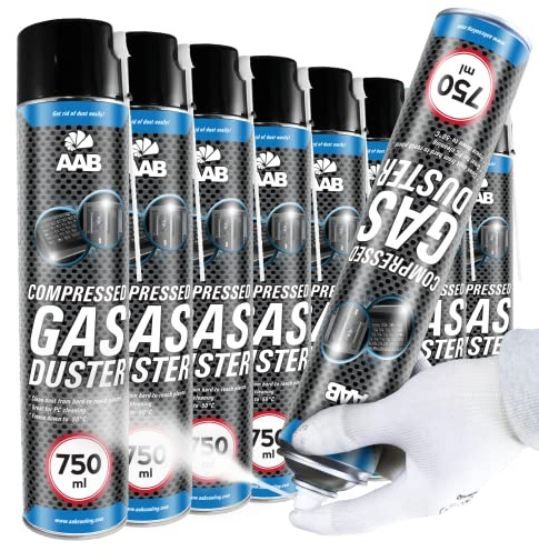 AAB Cooling Compressed Gas Duster 750ml - Conjunto de 8 - Spray de Hielo para Congelación de Tuberías, Spray para Congelar, Hielo Spray, Spray de Congelación, Spray de Enfriamiento