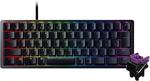 Razer Huntsman Mini JP - Teclado pequeño para juegos, interruptor óptico clicky, japonés, arreglo JP, diseño del 60%, interruptor óptico, funcionamiento de alta velocidad de 0.06 pulgadas (1.5 mm