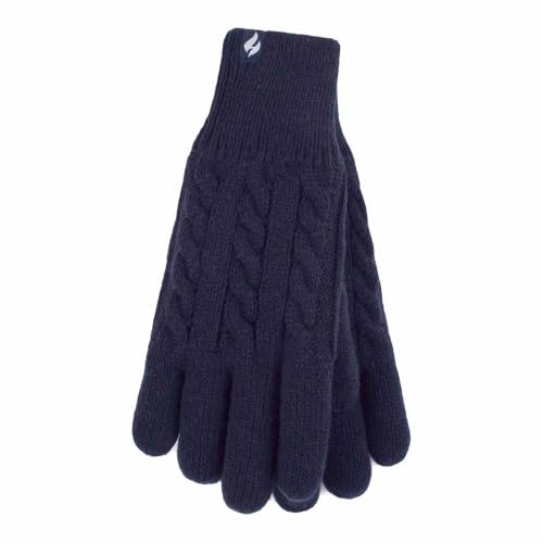 HEAT HOLDERS - Damen Extra Warm Winter Handschuhe | Strick Handschuhe mit Innen Flauschig Fleece Gefüttert
