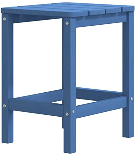 vidaXL Adirondack Gartentisch Gartenmöbel Terrassentisch Balkontisch Beistelltisch Tisch Campingtisch Loungetisch Meeresblau 38x38x46 cm HDPE