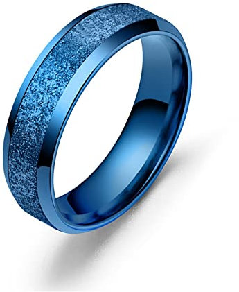 Stfery Freundschaftsringe Titan Carbon, Ringe 52 Größe Blau Perlenpeeling Modeschmuck Jahrestagsgeschenk für Ihn