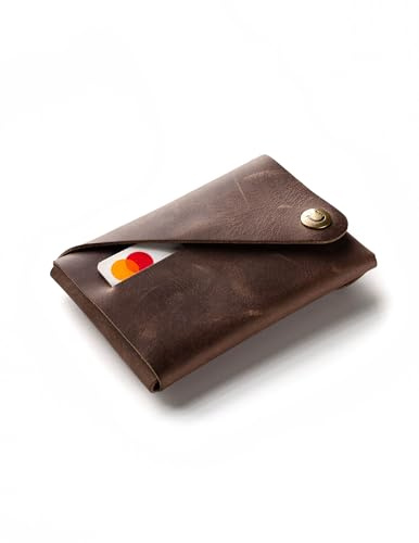 Crazy Horse Craft, Geldbörse Herren Portemonnaie Damen Kartenetui, Slim Wallet