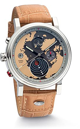 Kronsegler Terra Solar-Chronograph Stahl Braun