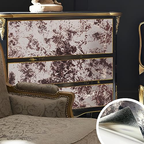 LiveInUrban Antique Peel and Stick Wallpaper Foxed Ancient Rust 39X100CM | Modern Rusty Mirror,Waterproof Self Adhesive Wall Sticker for Furniture Sticker,Thickend Wall Mural Art Home Decor