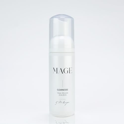MAGE Clean Mousse AHA/BHA, Reinigungsschaum, Gesichtsreinigung für reine, ebenmäßige Haut, klärende Gesichtspflege, zur Entfernung von Make-up und Hautunreinheiten, vegan, made in Germany