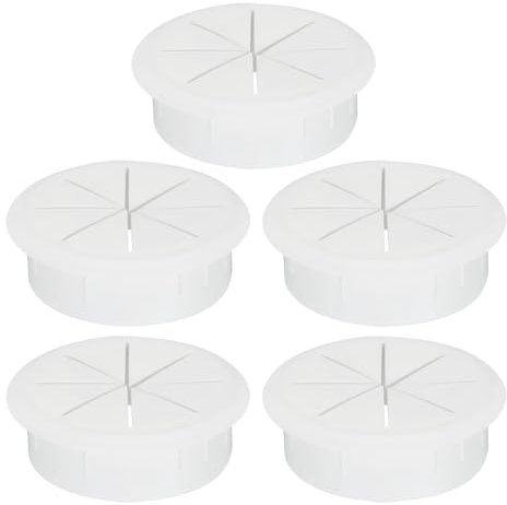 sourcing map 5pcs Cable Hose Snap Bushing Grommet Protector 60mm Mount Dia White Plastic Cable Snap Locking Bushing Grommet