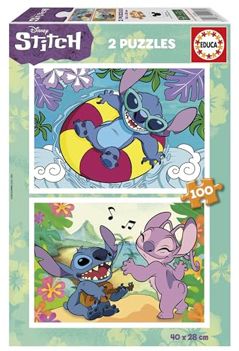 Educa - Puzzle Disney Stitch | 2x100 pezzi Puzzle Set | Lilo e Stitch, Disney Bambini | dai 6 anni (19998)