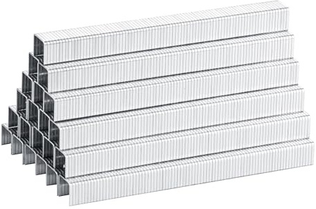 meite Tackerklammern T50/10 mm, Heftklammern Typ 140, Verzinkt Klammern für Tacker, 20 Gauge 10,5 mm Krone Klammern für Tackerklammer, Ideal für Polster, Bau, Möbel (1.512 Stück)