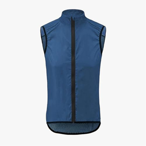 YGLEEULI Fahrradweste Herren Herren Fahrradweste Winddicht Wasserdicht Fahrradmantel Ärmellos Fahrradweste Fahrradbekleidung Ultraleicht(Blue,XXXL)