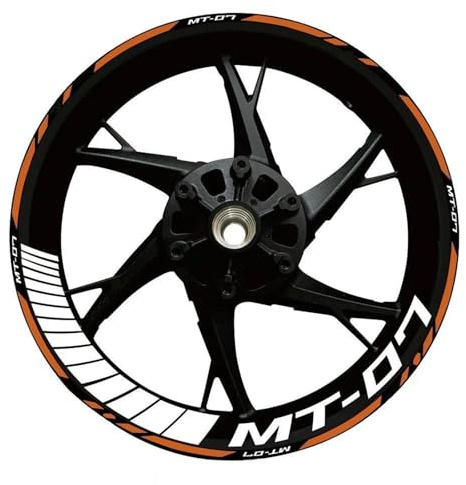 SQNYDH Adhesivos para Llantas De Moto para Yamaha Mt07 MT-07 MT 07 2020-2022 Cinta Reflectante con Rayas(Color 6)