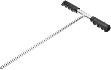 sourcing map Asta di messa a terra zincata a freddo Pin di messa a terra 4 piedi T-Shape Regolabile Rivelatore di terra Palo di messa a terra per antenna parabola satellitare recinzione elettrica
