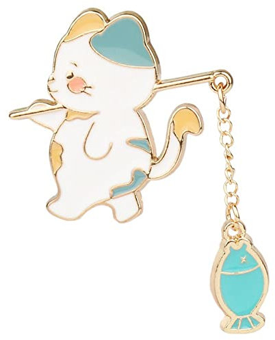 Broschennadel, Broschennadeln, Kawaii-Katzen-Angel-Broschennadeln, Metall-Emaille-Tier-Abzeichen-Anstecknadel, niedliche Kätzchen-Broschen, Anstecknadel, individueller Schal-Schmuck for Taschen, Jacke