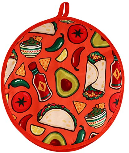 Asyduey Sac en Tissu 12 Pouces pour Burrito, Poche Chauffe-Tortilla Portable Maison pour CrêPe Alimentaire de Restaurant à Micro-Ondes, B