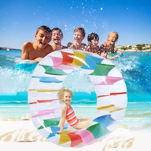 AONAT 120CM Rueda de Agua Inflable para Piscina,Lagos y Playas,Rodillo de Agua Gigante para Niños y Niñas (3-20 Años),Juguete de Verano para Fiestas y Actividades Acuáticas (Excluding Inflation Pump)