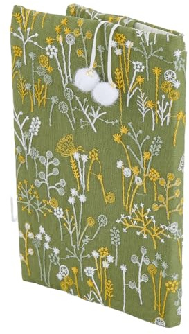 SUPERFINDINGS Housse Imperméable pour Livre de Poche A5 en Tissu Motif Floral pour Carnet de Notes 31 x 22.5cm