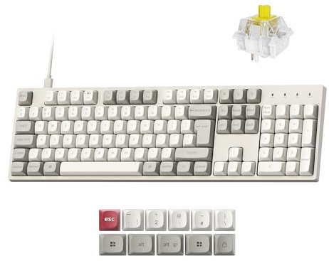 Keychron C2 Pro 8K Wired Mechanical Keyboard - UK ISO Layout, 8000Hz Polling Rate, QMK/VIA Programmable Hot-Swappable Early Tactile Switch, RGB Backlit Full Size PBT Keycaps for Mac, Windows, Linux