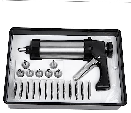 VALICLUD 21 pièces Kit Presse Biscuits INOX avec Poignée Ergonomique Disques pour Biscuits et Douilles de Décoration pour Pâtisserie Maison