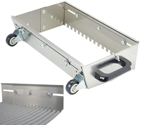 Herramienta de peine de mortero con muescas ajustables para azulejos grandes, nivelador de azulejos con ruedas, separador de 60/80 cm de largo para suelos y mampostería