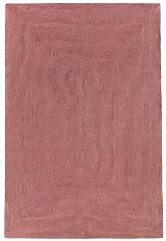 HAMID Alfombra Nansa Interior/Exterior Pet Reciclado – Lavable y Resistente al Agua – Ecológica y Sostenible – Ideal para Terraza, Jardín o Salón (170x110cm, Cereza)