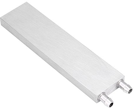 KIMISS Bloc de Refroidissement par Eau en Aluminium pour CPU - Système de Dissipateur Thermique de Refroidisseur d'Eau Liquide, Double Canal en Forme de U, 404012 Mm (40 * 160 * 12mm)