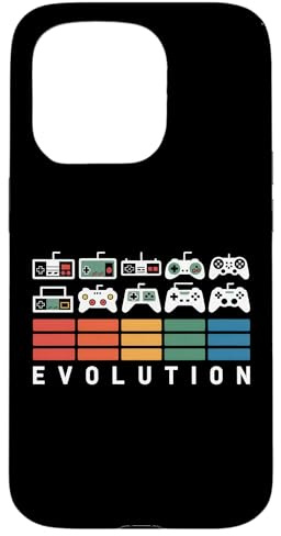 Video Game Controller Evolution 80s 90s Retro Gaming Gamer Case for iPhone 15 Pro