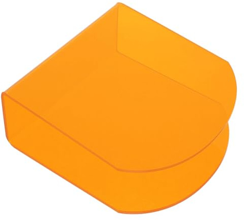 BESPORTBLE Servilletero Vertical de Acrílico Transparente para Escritorio, Organizador Compacto de Servilletas Naranja, Soporte Práctico para Restaurante y Decoración Doméstica, Fácil