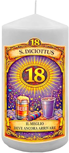 Maxi Bougie Anniversaire 18 ans avec Papyrus - Carte de voeux humoristique - Format maxi