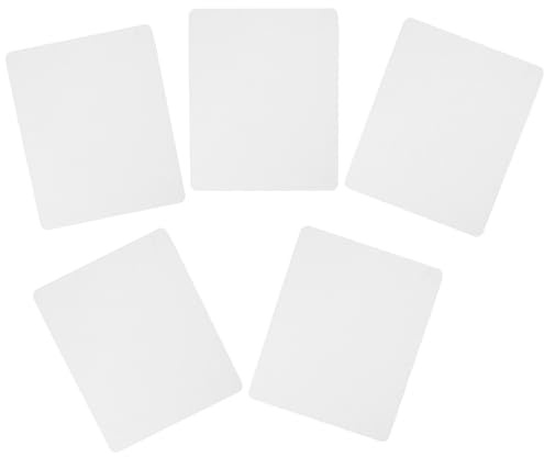 FUNNETOYU Lot de 5 Tapis de Souris Sublimés pour Bureau à Domicile et Jeux Vidéo, Surface Vierge pour Impression par Sublimation, Grosse Taille, Antidérapant, Compatible Souris Optique