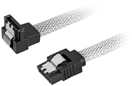 Sharkoon SATA 3 Cable de SATA 0,45 m SATA 7-Pin Negro, Blanco - Cable SATA (0,45 m, SATA III, SATA 7-Pin, SATA 7-Pin, Male Connector/Male Connector, Negro, Blanco)